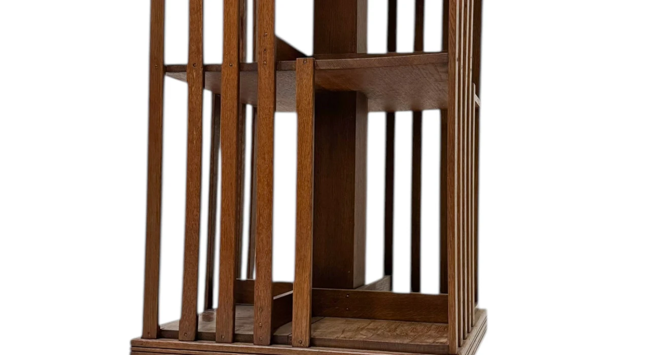 Art Nouveau Jugendstil Revolving Bookcase, 1900s